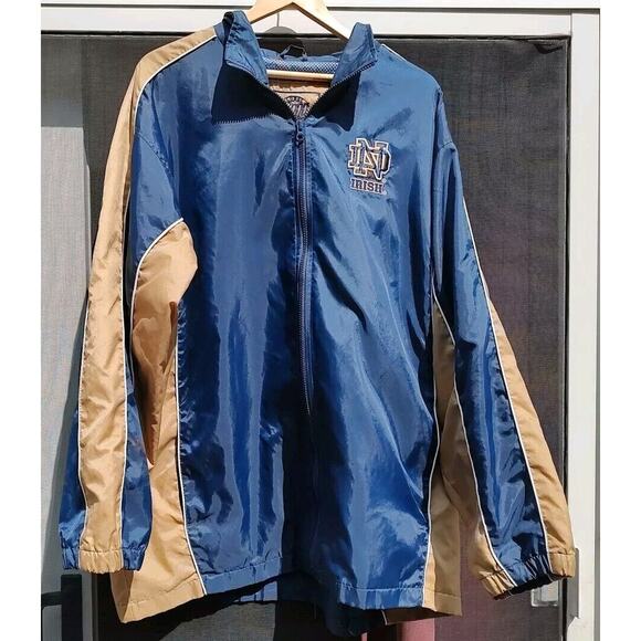 Vintage G-III Notre Dame Fighting Irish Full Zip Jacket - LARGE - Picture 1 of 11